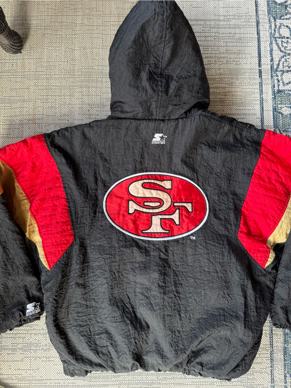 Vintage San Francisco 49ers Hooded Starter Jacket Made In Korea Men’s Size XL